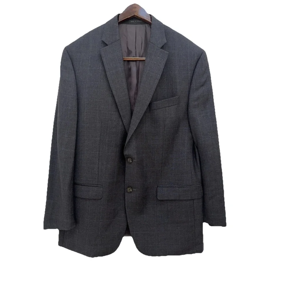 Lauren Ralph Lauren Blazer Men 42R Gray Good 100% Wool‎ 2-Button Sport Coat